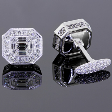 diamond cufflinks