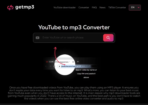 youtube to mp3 getmp3